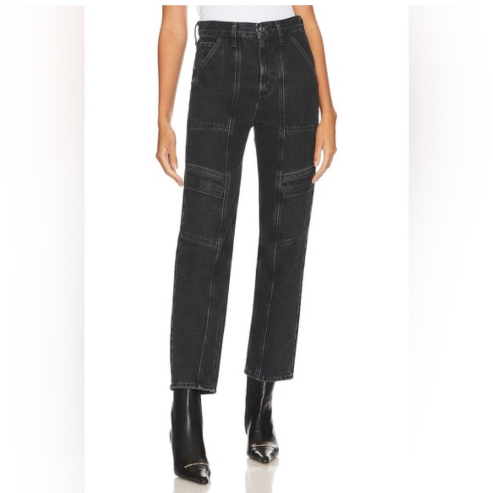 AGOLDE Cooper Cargo Jeans 26 Black Panther